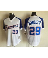 Braves #29 John Smoltz Jersey Old Style Uniform White Raglan - €39,06 EUR
