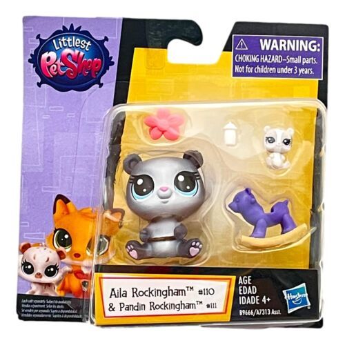 Littlest Pet Shop Action Figure Aila Rockingham & 110 Pandin 111 New On Card - $42.52