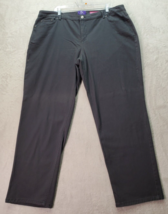Just My Size Capri Pants Women Size 22W Gray Cotton Classic Fit Twill Flat Front - £16.51 GBP