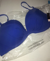 Victorias Secret Bikini Top 38DD Angel Convertible  Royal Blue Padded Underwire - £48.15 GBP