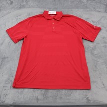 Nike Golf Shirt Mens L Red Dri Fit Polo Short Sleeve Button Spread Collar - $19.68