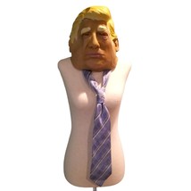 Halloween Costume Donald Trump Mask &amp; Neck Tie Latex Full Head President POTUS - £27.86 GBP