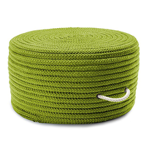 Simply Home Solid Pouf - Bright Green 20&quot;x20&quot;x11&quot;  - £156.91 GBP