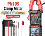 PN103 6000 Counts Digital Clamp Meter Multimeter 600A AC Current AC/DC V... - $64.37