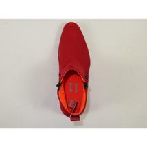 Men TAYNO Chelsea Chukka Soft Micro Suede Zip up Boot Coupe S Red image 11