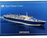 Royal Olympic Cruises Advertising Postcard ODYSSEUS  Greek Flag Ship - $11.88