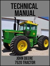 John Deere 7520 Tractor Technical Manual TM1053 USB Drive - $18.00