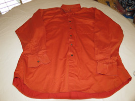 Mens IKE Behar New York  17 35 orange long sleeve button up shirt casual EUC@ - £24.67 GBP