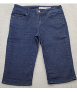 DKNY Jeans Shorts Womens Petite 6 Blue Cotton Stretch Dark Wash Pockets ... - £17.29 GBP
