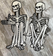 Lot of 2 Halloween 55 inch Hinged Skeleton Decorations - $19.96