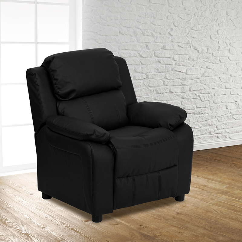 Black Leather Kids Recliner BT-7985-KID-BK-LEA-GG