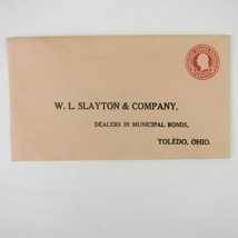 US Postal Stationery W.L. Slayton &amp; Co Toledo Ohio 2 cent Washington Ant... - £7.85 GBP