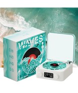 The Waves Vinyl Player Retro Record Vintage Bluetooth Speaker with Ambie... - $92.99 CAD
