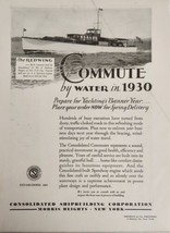 1929 Print Ad The Redwing 66&#39; Commuter Boat by Consolidated  Morris Heig... - $17.98