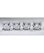 4 Lead Crystal Star Shaped Candle Holders for Taper Candles - 1 3/4&quot; Tal... - $53.47 CAD