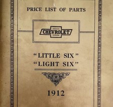 Chevrolet Price List Of Parts 1912 PB Booklet Little Six Light Six Flint... - $69.99