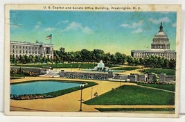 Postcard Washington D.C. Capitol &amp; Senate Office Building 1936 Posted St... - £7.43 GBP