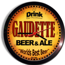GAUDETTE BEER and ALE BREWERY CERVEZA WALL CLOCK - $29.99