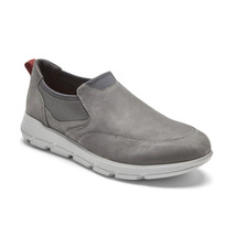 Rockport Men's Grady Slip On Sneaker Nubuck Leather Comfort Walking Shoe Grey - £34.10 GBP