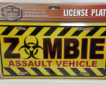 Zombie Assault Vehicle Novelty Metal License Plate Tag nip - £8.17 GBP