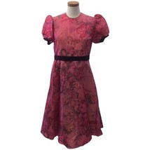 Vintage 80s Alexandra Of California Floral Prom Taffeta Party Dance Dress 18 B12 - £41.93 GBP