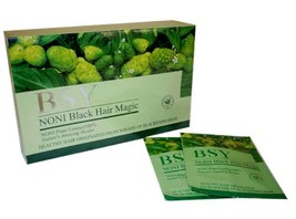 5 Box X 20 Pieces Magic Colouring Dye Bsy Noni Black Hair Shampoo Nutrition - £41.11 GBP