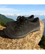 KEEN Women&#39;s Presidio Leather Oxford Lace Up Hiking Shoe Black/Grey 7.5 - $48.86 CAD
