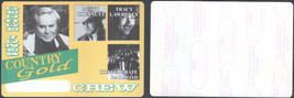 George Jones OTTO Cloth Crew Pass from the 1992 Country Gold Tour - £5.41 GBP