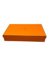 Authentic Hermes Paris Orange Empty Gift Box Tissue Paper Scarf 15”x 9”x... - $46.74