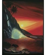 Robert Wyland &quot;Sunset Soulmates&quot; Ltd Ed. Print Turtles Giclee on Canvas ... - $2,161.52 CAD