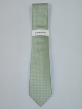 Men's Calvin Klein Tie Classic Woven Silky Feel #Calvin-2 Sage Green image 2
