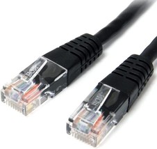 StarTech.com Cat5e Ethernet Cable 6 ft Black Patch Cable Molded Cat5e Ca... - £11.06 GBP