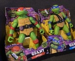 Teenage Mutant Ninja Turtles Mutant Mayhem Giant Raphael &amp; Leonardo 12&quot; ... - £65.72 GBP