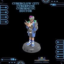 3D Printed Cyberglow City Cyberpunk Cybernetic Doctor Miniature  - 28mm ... - $9.90