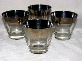 Dorothy Thorpe Style Mid-Century Silver Fade Barware on the rocks glasses - £27.63 GBP