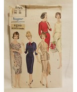 Vogue 9294 SEWING PATTERN Vintage 1960&#39;s Fitted Dress 5 Variations &amp; 2pc... - £10.11 GBP