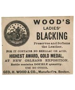 Woods Leather Polish 1885 Advertisement Victorian New Orleans Expo ADBN1A17 - $19.99