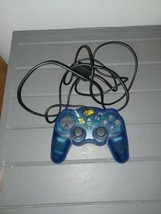 PS2 Mad Catz Dual Force 2 Pro Clear Blue Controller 8226 Playstation Tested - $243.19 MXN