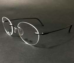 Silhouette Eyeglasses Frames 5561 AJ 9040 Black Round Rimless Purist 49-... - $233.53