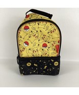 Pokemon Pikachu Pokeball Thermos Dual Compartment Lunch Zipper Bag Handle - €21,19 EUR