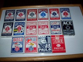 Lot of 16 Decks of Playing Cards All Sealed Brand New Bicycle Bee Hoyle ... - £31.00 GBP