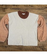 Madewell Payton Colorblock Sweater Small Heather Linen Alpaca Wool AD040... - $47.52 CAD