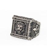 Diamante Argento Placca Uomo Anello Sigillo con Diamante Lunetta Misura ... - $577.06 CAD