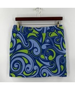 Loudmouth Ladies Golf Skort Blue Green Printed Size 8 Skirt Over Shorts ... - €34,23 EUR