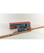 Tolato Mozdony Tin Freight Train Set Engine Car Track Wind Up Toy Vintag... - $106.65 CAD