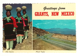 Greetings from Grants New Mexico Olla Bearers NM Curt Teich Postcard 1972 4x6 - £15.97 GBP