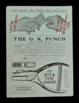 Vtg J.H Stedman O.K Punch Street Car Transfer Advertising Ephemera Circa... - $19.99