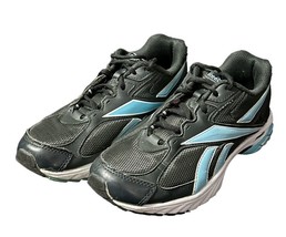 Reebok Smooth Fit Womens Black Blue Running Shoes Sneakers OWQ502 Size US 6 - £10.01 GBP