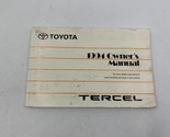 1994 Toyota Tercel Owners Manual Handbook OEM C03B44025 - £28.23 GBP
