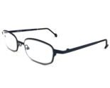 Vintage la Eyeworks Eyeglasses Frames FULLY 554 Blue Rectangular 45-19-125 - $65.29